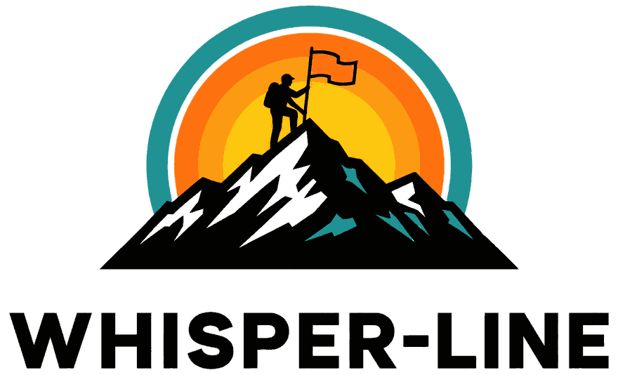 Whisper-Line — climber planting a flag on a summit